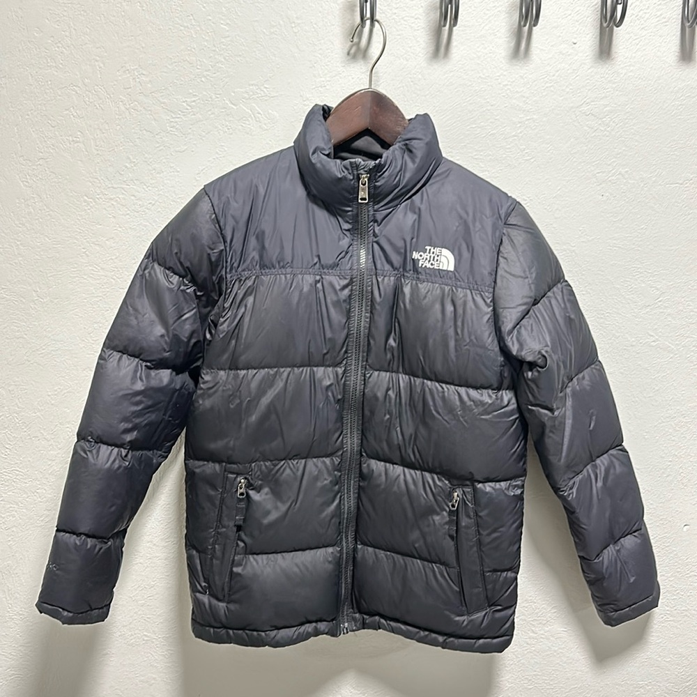Boys black north face puffer jacket